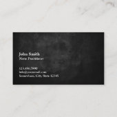 Krankenschwester-Praktiker-berufliche Dunkelheit Visitenkarte (Rückseite)