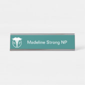 Krankenschwester-Praktiker-medizinisches Schreibtischnamensplakette (Vorderseite )