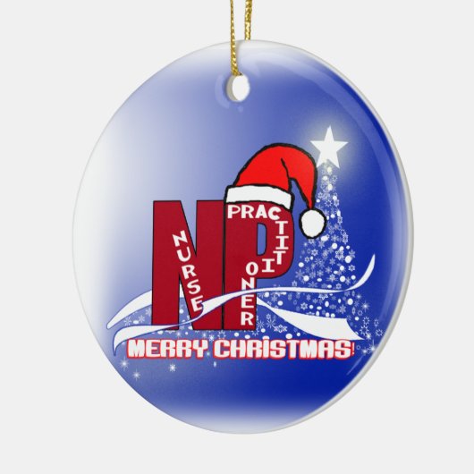 KRANKENSCHWESTER-PRAKTIKER-VERZIERUNG WEIHNACHTSnp Keramik Ornament (Links)