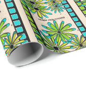 Krankenschwester-Praktiker-wunderliche Blumen II Geschenkpapier (Rolleneckpunkt)