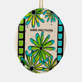 Krankenschwester-Praktiker-wunderliche Blumen II Keramik Ornament (Rechts)