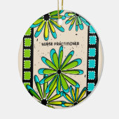 Krankenschwester-Praktiker-wunderliche Blumen II Keramik Ornament (Links)