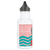 Krankenschwester-Praktiker-Zickzack Entwurf Edelstahlflasche (Links)