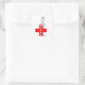 Krankenschwester Quadratischer Aufkleber (Tasche)