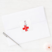 Krankenschwester Quadratischer Aufkleber (Umschlag)