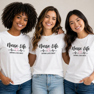 Krankenschwester rettet täglich Leben Daily Graphi T-Shirt