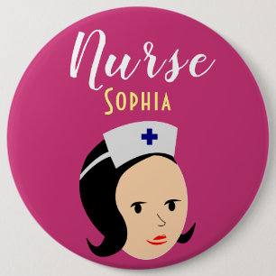 Krankenschwester Riesig, 6 Zoll runder Knopf Button