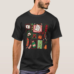 Krankenschwester RN ICU ER Krankenpflege Weihnacht T-Shirt