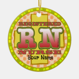 Krankenschwester RN Keramik Ornament