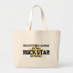 Krankenschwester-Rockstar bis zum Nacht Jumbo Stoffbeutel