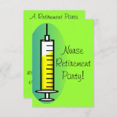Krankenschwester-Ruhestands-Party Einladung (Vorne/Hinten)