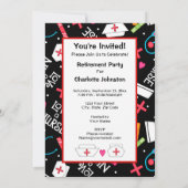 Krankenschwester-Ruhestands-Party-Feier Einladung (Rückseite)