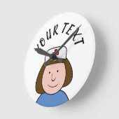 Krankenschwester Runde Wanduhr (Winkel)