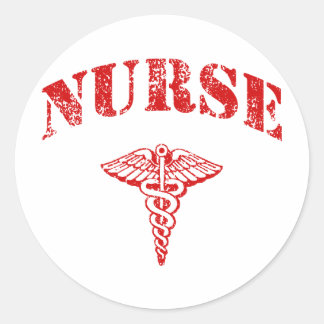 Krankenschwester Runder Aufkleber