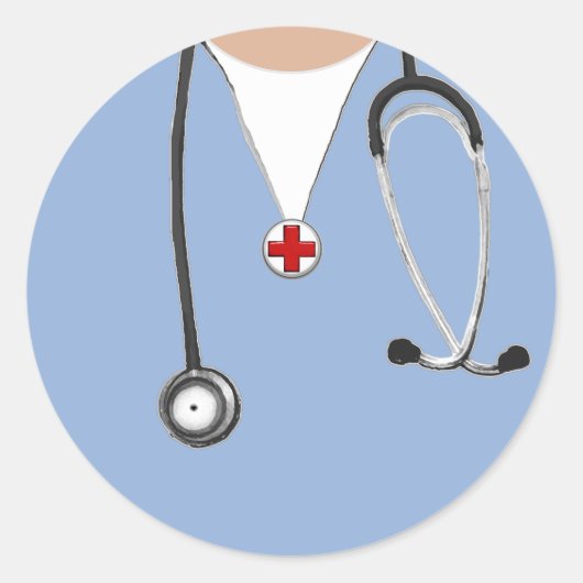 Krankenschwester Runder Aufkleber (Vorderseite)