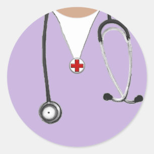 Krankenschwester Runder Aufkleber