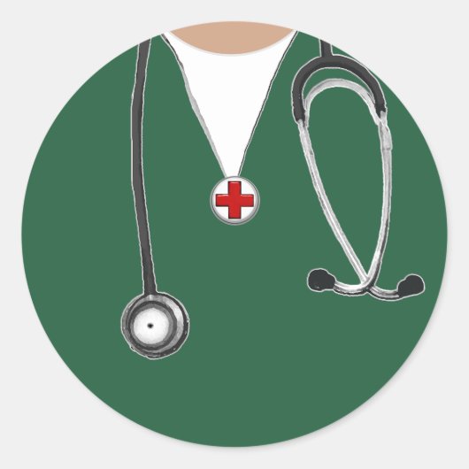 Krankenschwester Runder Aufkleber (Vorderseite)