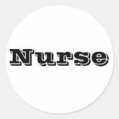 Krankenschwester Runder Aufkleber (Vorderseite)