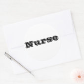 Krankenschwester Runder Aufkleber (Umschlag)