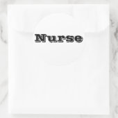 Krankenschwester Runder Aufkleber (Tasche)