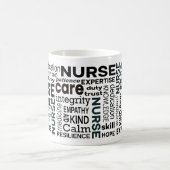 Krankenschwester schätzt schwarze Typografie Kaffeetasse (Mittel)