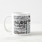 Krankenschwester schätzt schwarze Typografie Kaffeetasse (Links)