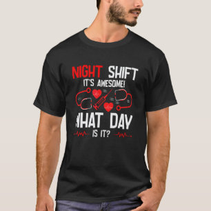 Krankenschwester-Schätzung RN Woche  Nachtschicht  T-Shirt