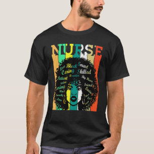 Krankenschwester Schwarze Frau Magie Afro Melanin T-Shirt