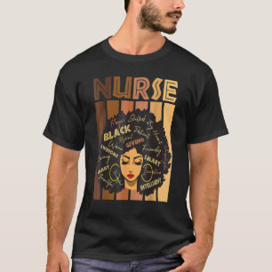 Krankenschwester Schwarze Frau Magie Afro Melanin T-Shirt