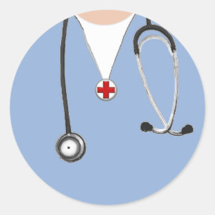 Krankenschwester Scrubs Runder Aufkleber