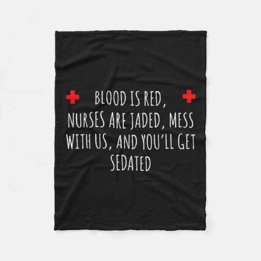 Krankenschwester Sedation Joke - Funny Nurse Gift Fleecedecke (Vorderseite)