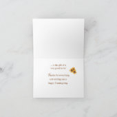 Krankenschwester Segnungen am Erntedank Sonnenblum Karte (Innenseite)