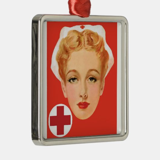 Krankenschwester Silbernes Ornament (Rechts)