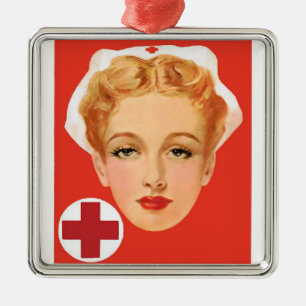 Krankenschwester Silbernes Ornament