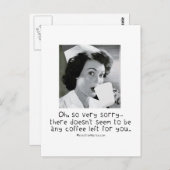 Krankenschwester - So sehr Sorry ...kein Kaffee fü Postkarte (Vorne/Hinten)