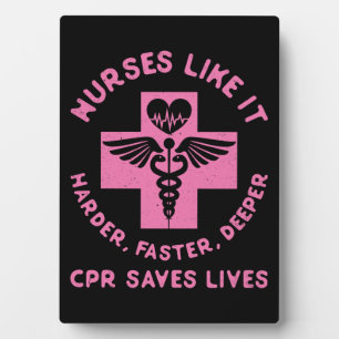 Krankenschwester Spaß - CPR Rett Lives - Funny Nov Fotoplatte
