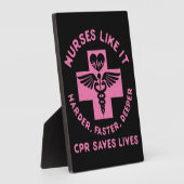 Krankenschwester Spaß - CPR Rett Lives - Funny Nov Fotoplatte (Seite)