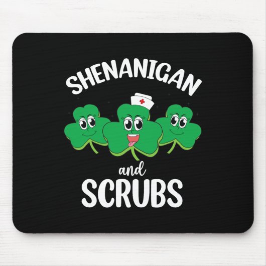Krankenschwester St Patricks Day Shenanigans und S Mousepad (Vorne)