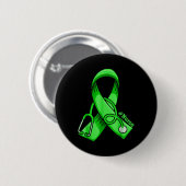 Krankenschwester Stethoscope Green Ri Button (Vorne & Hinten)