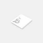 Krankenschwester Stethoskop Herz Geschenk Post-it Klebezettel (angewinkelt)