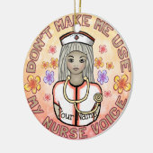 Krankenschwester Stimme Keramik Ornament (Links)