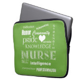 Krankenschwester Stolz-Attribute/Limoner Zoll Laptopschutzhülle (Vorderseite Links)