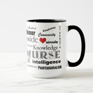 Krankenschwester Stolz-Attribute+Rotes Herz Tasse