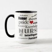 Krankenschwester Stolz-Attribute+Rotes Herz Tasse (Links)