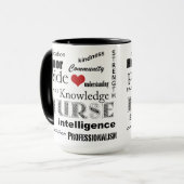 Krankenschwester Stolz-Attribute+Rotes Herz Tasse (Vorderseite Links)