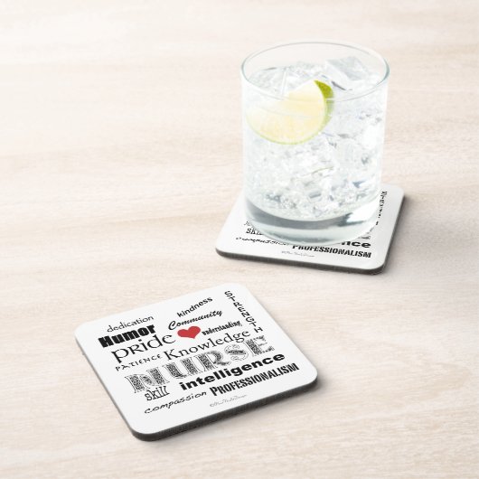 Krankenschwester Stolz-Attribute Untersetzer (Rechte Seite)