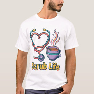 Krankenschwester-T-Shirt mit Scrub Life-Motiv T-Shirt