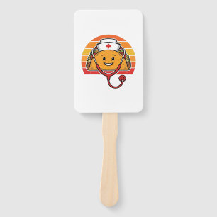 Krankenschwester Taco Retro Vintage Gravur Design_ Fächer