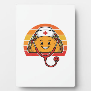 Krankenschwester Taco Retro Vintage Gravur Design_ Fotoplatte