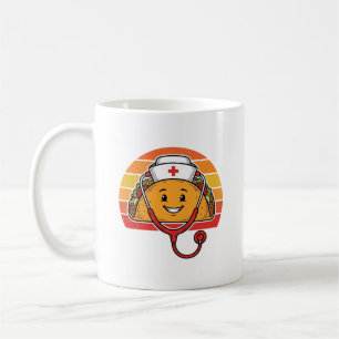 Krankenschwester Taco Retro Vintage Gravur Design_ Kaffeetasse